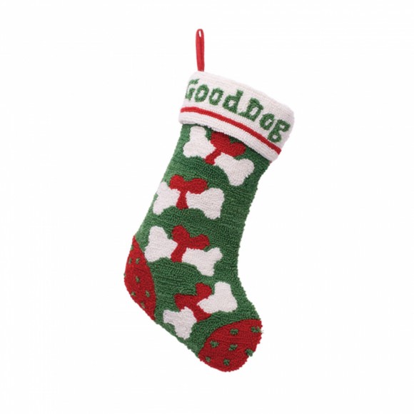 Official Glitzhome 19 5 Hooked Good Dog Christmas Stocking
