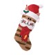 Glitzhome 22" Handmade Hooked 3D Cat Christmas Stocking