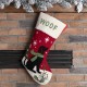 Glitzhome 19" Handmade Hooked Dog Christmas Stocking