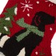 Glitzhome 19" Handmade Hooked Dog Christmas Stocking
