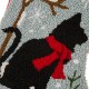 Glitzhome 19" Handmade Hooked Cat Christmas Stocking