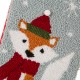 Glitzhome 19 Inch Handmade Hooked Fox Christmas Stocking