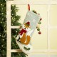 Glitzhome 19 Inch Handmade Hooked Fox Christmas Stocking