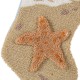 Glitzhome Handmade Hooked 3D Starfish Christmas Stocking