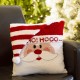 Glitzhome 14" x 14" Handmade Hooked Santa Christmas Throw Pillow