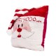 Glitzhome 14" x 14" Handmade Hooked Santa Christmas Throw Pillow