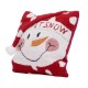 Glitzhome 14" x 14" Handmade Hooked Snowman Christmas Throw Pillow