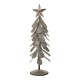 Glitzhome Iron Galvanized Christmas Tree Table Decor, 18"H