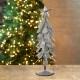 Glitzhome Iron Galvanized Christmas Tree Table Decor, 18"H