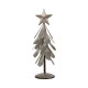 Glitzhome Iron Galvanized Christmas Tree Table Decor, 14.5"H