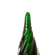 Glitzhome 11.61"H Green Striped Table Decor Glass Christmas Tree