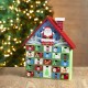 Glitzhome Handcrafted Wooden Santa House Christmas Countdown Calendar With Drawer