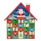 Glitzhome Handcrafted Wooden Santa House Christmas Countdown Calendar With Drawer