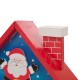 Glitzhome Handcrafted Wooden Santa House Christmas Countdown Calendar With Drawer
