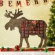Glitzhome Handcrafted Wooden Christmas Countdown Calendar With Drawer (Reindeer)