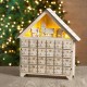 Glitzhome Handcrafted Wooden Christmas Countdown Advent Calendar With Drawer (Multi) 