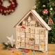 Glitzhome Handcrafted Wooden Christmas Countdown Advent Calendar With Drawer (Multi) 