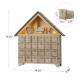 Glitzhome Handcrafted Wooden Christmas Countdown Advent Calendar With Drawer (Multi) 