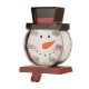 Glitzhome 7.48" Marquee LED Lighted Snowman Head Christmas Stocking Holder Battery Operated