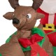 Glitzhome NorthLight 4 ft. Inflatable Santa Sleigh & Reindeer Lighted Christmas Yard Art Decor