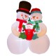 Glitzhome 8ft Lighted Inflatable Snowman Family Decor