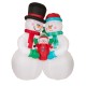 Glitzhome 8ft Lighted Inflatable Snowman Family Decor