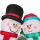 Glitzhome 8ft Lighted Inflatable Snowman Family Decor