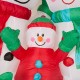 Glitzhome 8ft Lighted Inflatable Snowman Family Decor