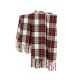 Glitzhome 100% Acrylic Dress Stewart Tartan Plaid Throw Blanket with Fringe, 50'' x 60''