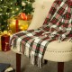 Glitzhome 100% Acrylic Dress Stewart Tartan Plaid Throw Blanket with Fringe, 50'' x 60''