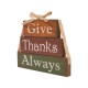 Glitzhome Handcrafted Wooden "Give Thanks" Block Set