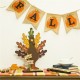 Glitzhome Burlap Wooden Turkey Decor for Thanksgiving