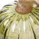 Glitzhome 5.91"D Hand Blown Green Crackle Glass Pumpkin Decor