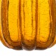 Glitzhome 9.06"H Hand Blown Tall Amber Crackle Glass Pumpkin Decor