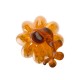 Glitzhome 9.06"H Hand Blown Tall Amber Crackle Glass Pumpkin Decor