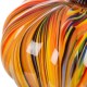 Glitzhome 8.66"D Hand Blown Striped Large Glass Pumpkin Decor