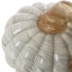 Glitzhome 5.12'D Hand Blown Gray Marbleized Glass Pumpkin Decor