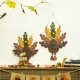 Glitzhome Handcrafted Wooden "Give Thanks" Turkey Wall Hanging Decor