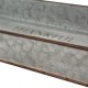 Glitzhome Iron Rect Galvanized Tray Harvest Decor Set of 2