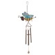 Glitzhome 22"H Hancrafted Wooden/Iron Butterfly Patio Wind Chime