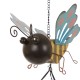 Glitzhome 22"H Hancrafted Wooden/Iron Butterfly Patio Wind Chime
