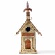 Glitzhome 13.11"H Tall Church Hand Painted Wood Birdhouse