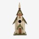 Glitzhome 11.81"H Tall Church Hand Painted Wood Birdhouse