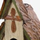 Glitzhome 11.81"H Tall Church Hand Painted Wood Birdhouse