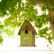 Glitzhome 10"H Rustic Garden Distressed Wooden Decorative Birdhouse