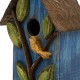 Glitzhome 9.84"H Distressed Leaves Wooden Garden Birdhouse