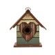 Glitzhome 8.66 Inch Height Distressed Heart Wooden Garden Birdhouse