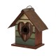 Glitzhome 8.66 Inch Height Distressed Heart Wooden Garden Birdhouse