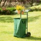 Glitzhome 40.5''H Outdoor Cleaning Garden Cart with Detachable Polyester Leaf Trash Bag