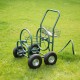 Glitzhome 34.45''H Green Garden Hose Reel Cart with Wheels and Steel Basket